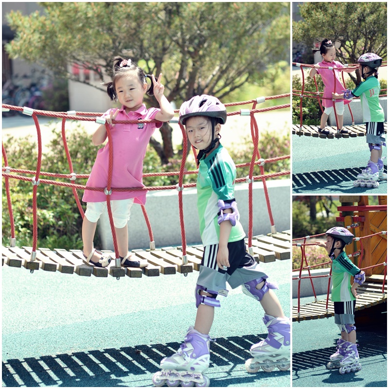 주하와 재하 놀이터에서