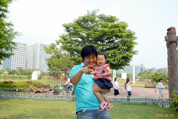 호수공원에서
